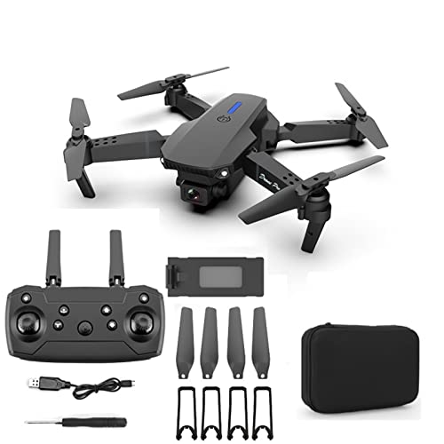 E88 Drone with 1080P HD FPV Dual Cameras, RC Quadcopter Helicopter with One Key Start/Return, Headless Mode, Altitude Hold, Trajectory Flight, for Adults Kids Beginners Toys Gifts